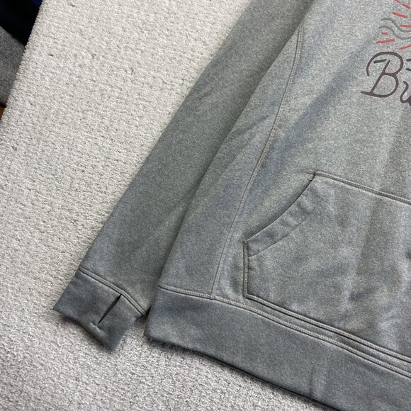 Burton Hoodie Sweatshirt Men's Size Medium Gray Mountain / Sun Rise Doodle Read - Picture 3 of 15